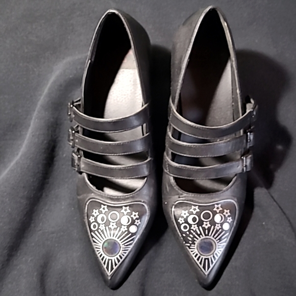 Strange Cvlt Eloise Spirit Shoes Black Vegan 10 - Picture 3 of 4